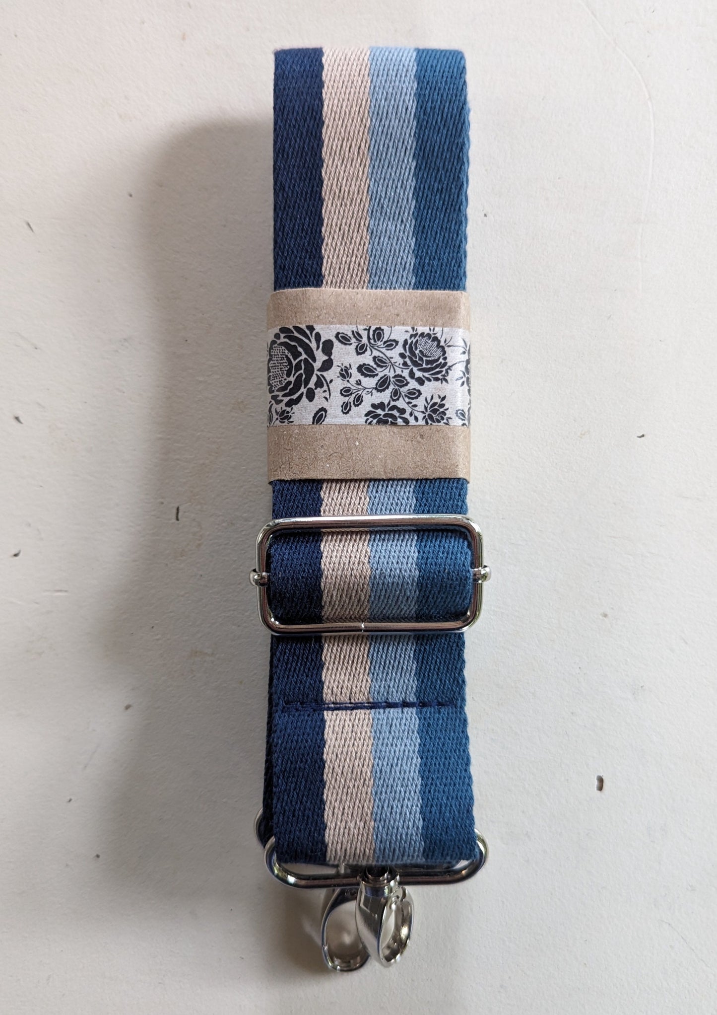 Crossbody Strap- Blue Stripes