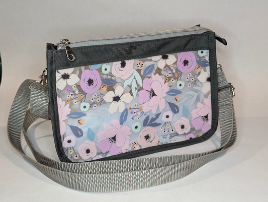 Clear Floral Vinyl Crossbody